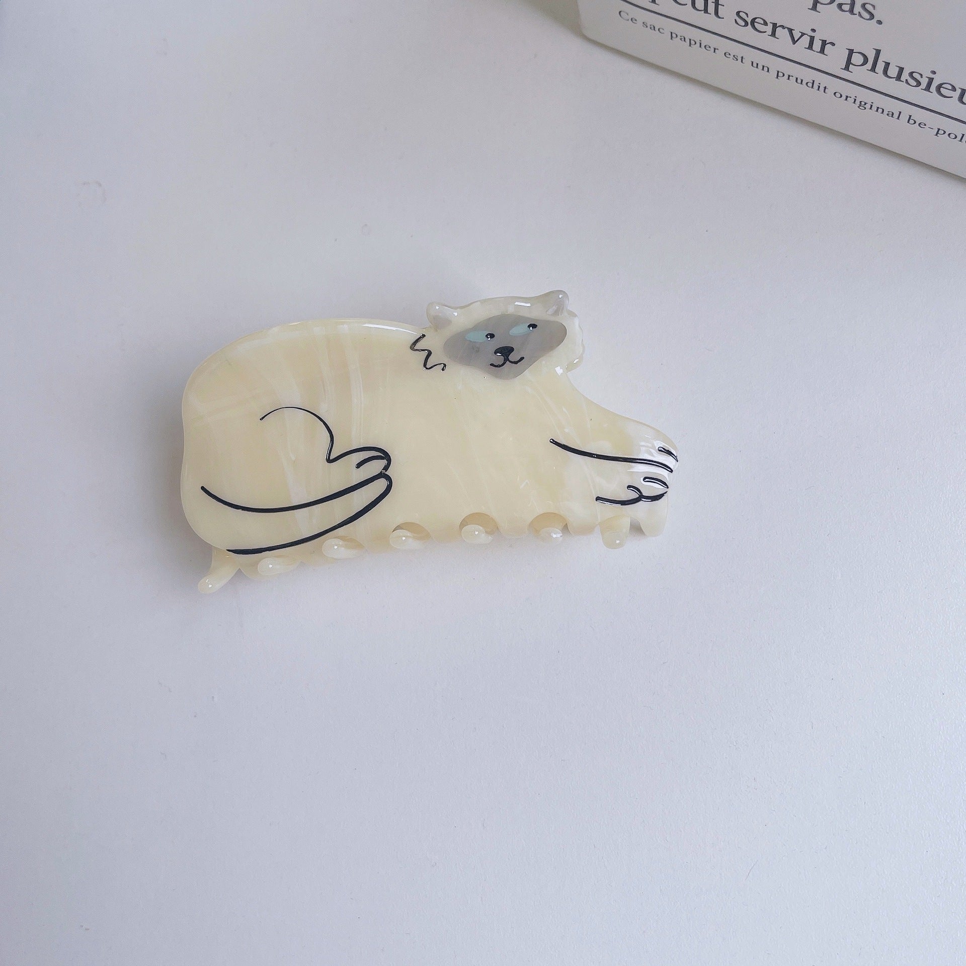 Wholesale Tortoiseshell Siamese Orange Cat Acetate Hairpin Catch